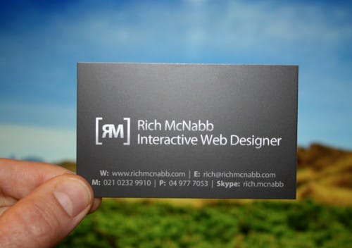 Rich McNabb - Interactive Web Designer - Business Cards