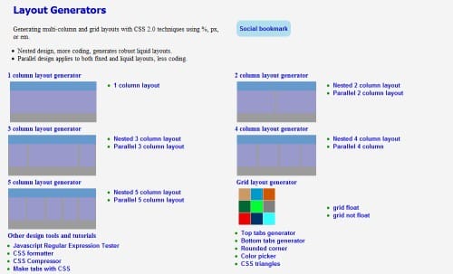 simple css layout generator simple css layout generator